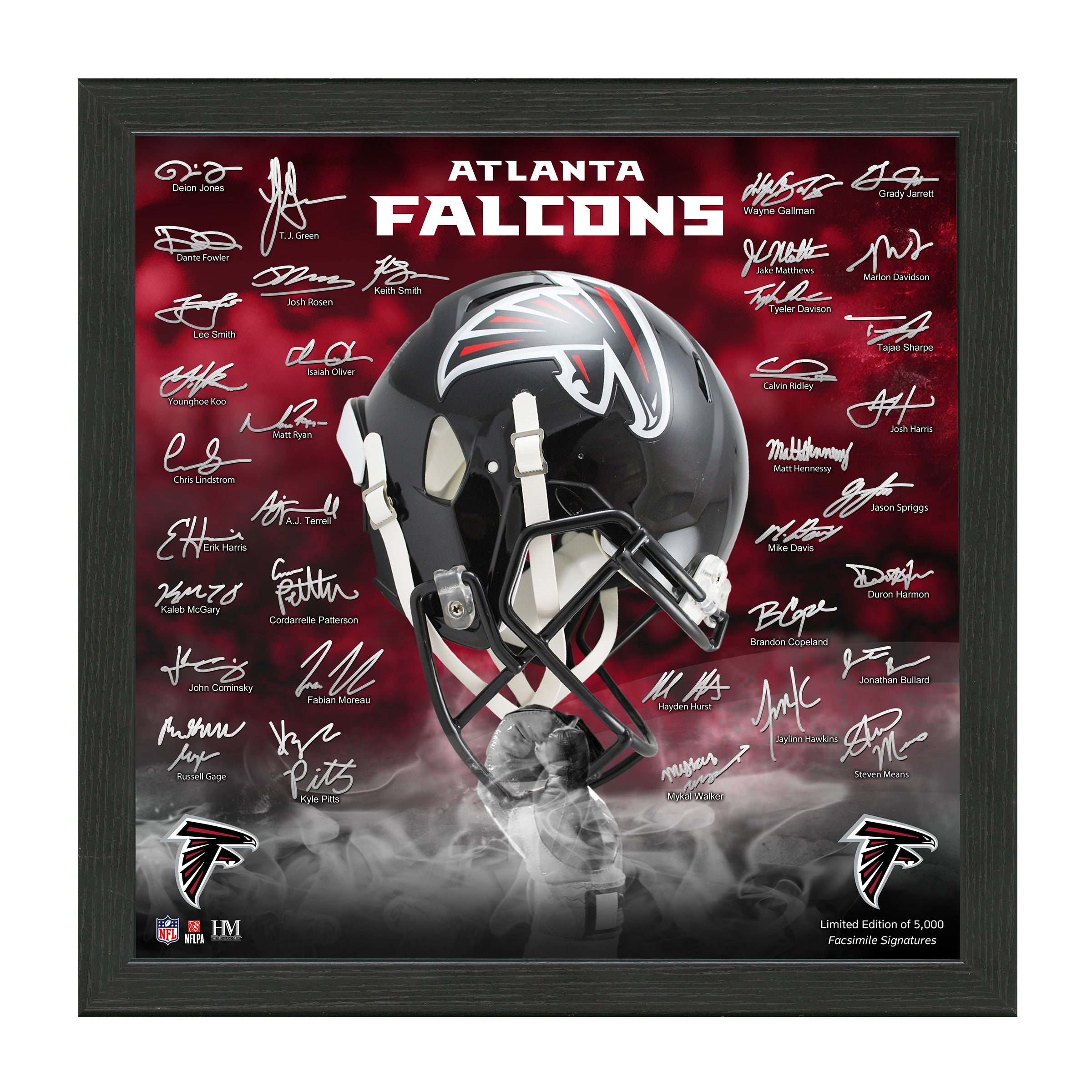 NFL Atlanta Falcons Signature Helmet Frame (33x33cm)