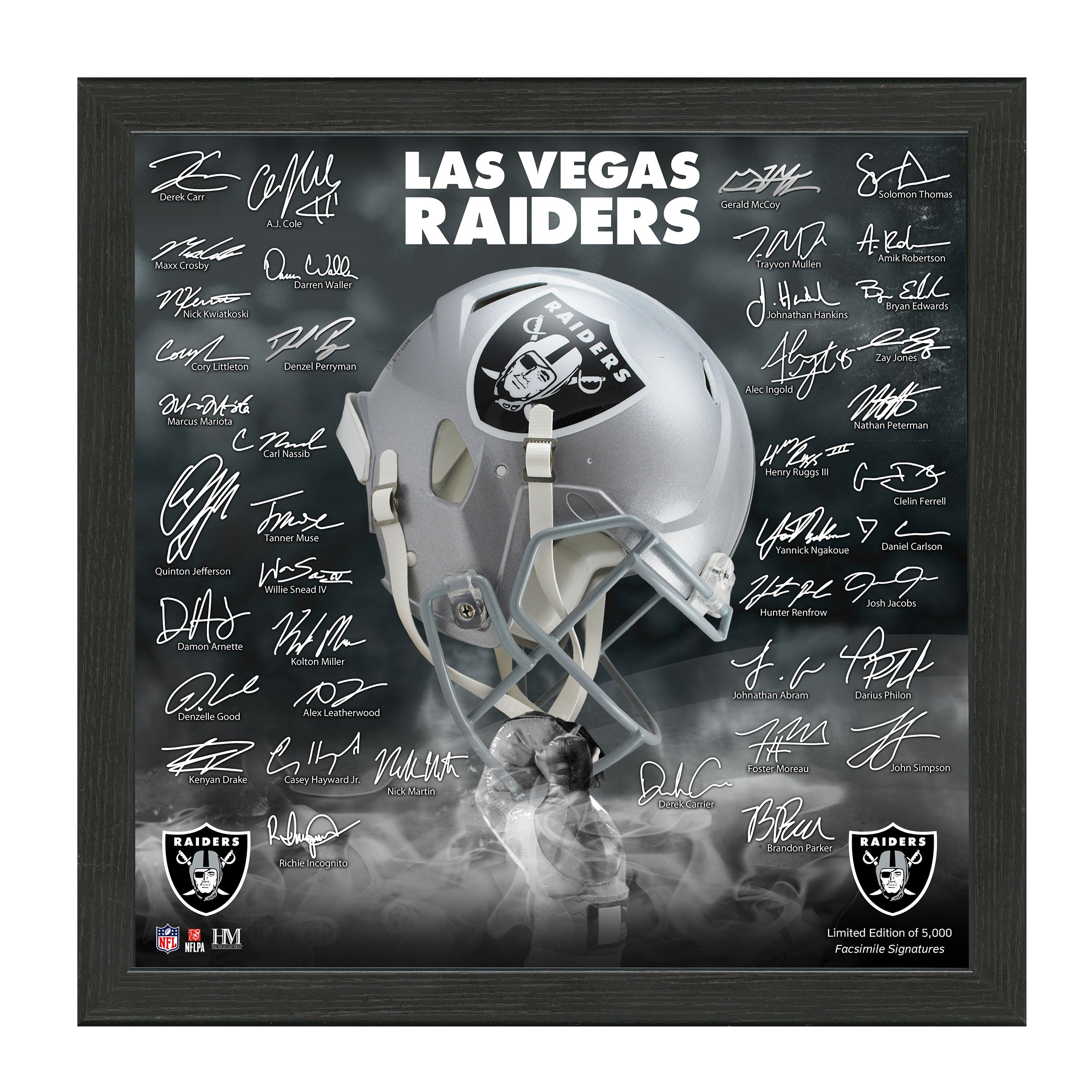NFL Las Vegas Raiders Signature Helmet Frame (33x33cm)