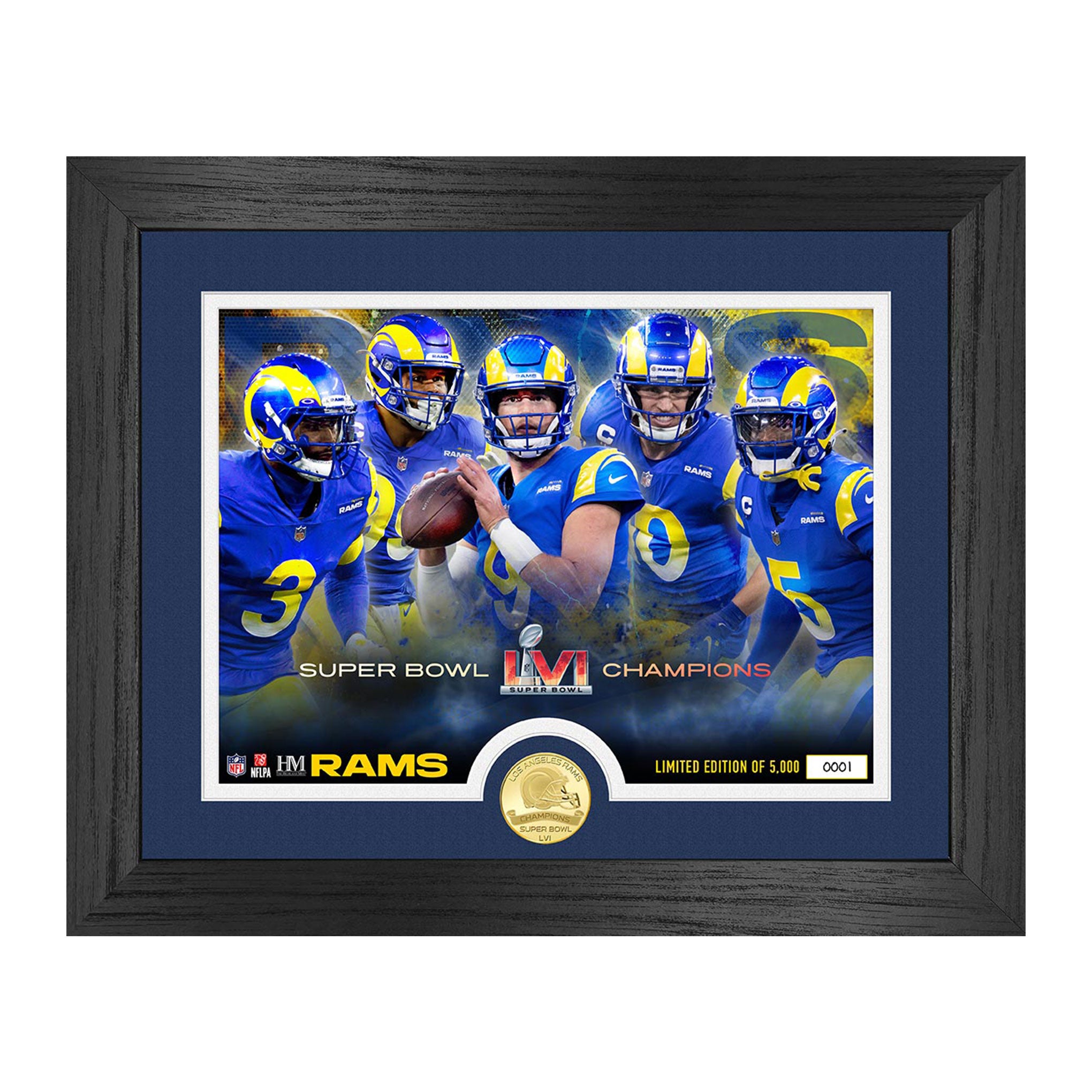Los Angeles Rams Super Bowl 56 Champions Celebration Bronze Coin Photo Mint
