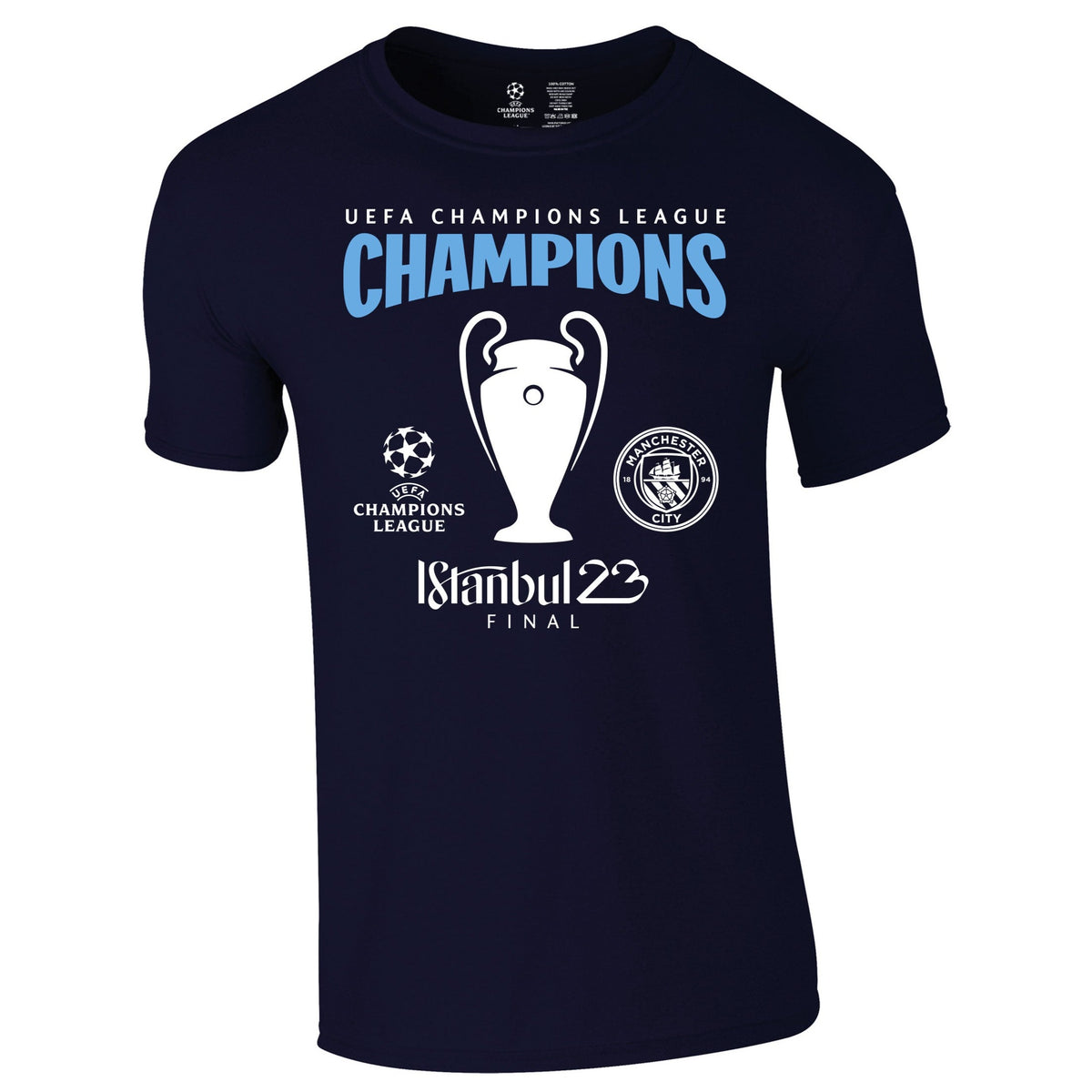 Champions League Manchester City Champions Starball T-Shirt Navy