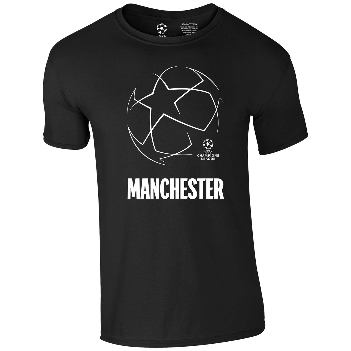 Champions League Starball Manchester City T-Shirt Black