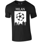 Champions League Milan City Skyline T-Shirt Black