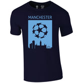 Champions League Manchester City Skyline T-Shirt Navy