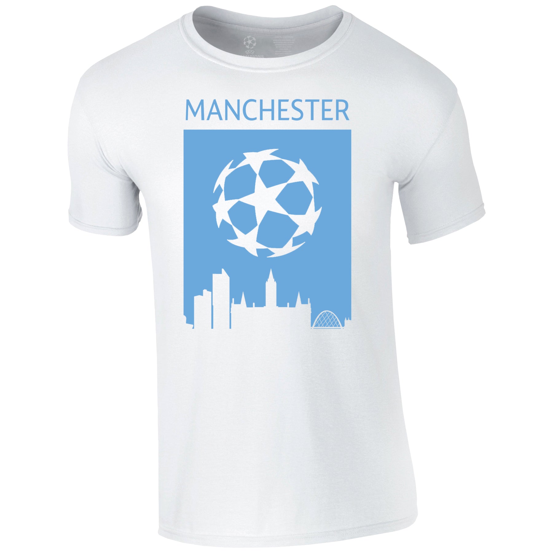 Champions League Manchester City Skyline T-Shirt White
