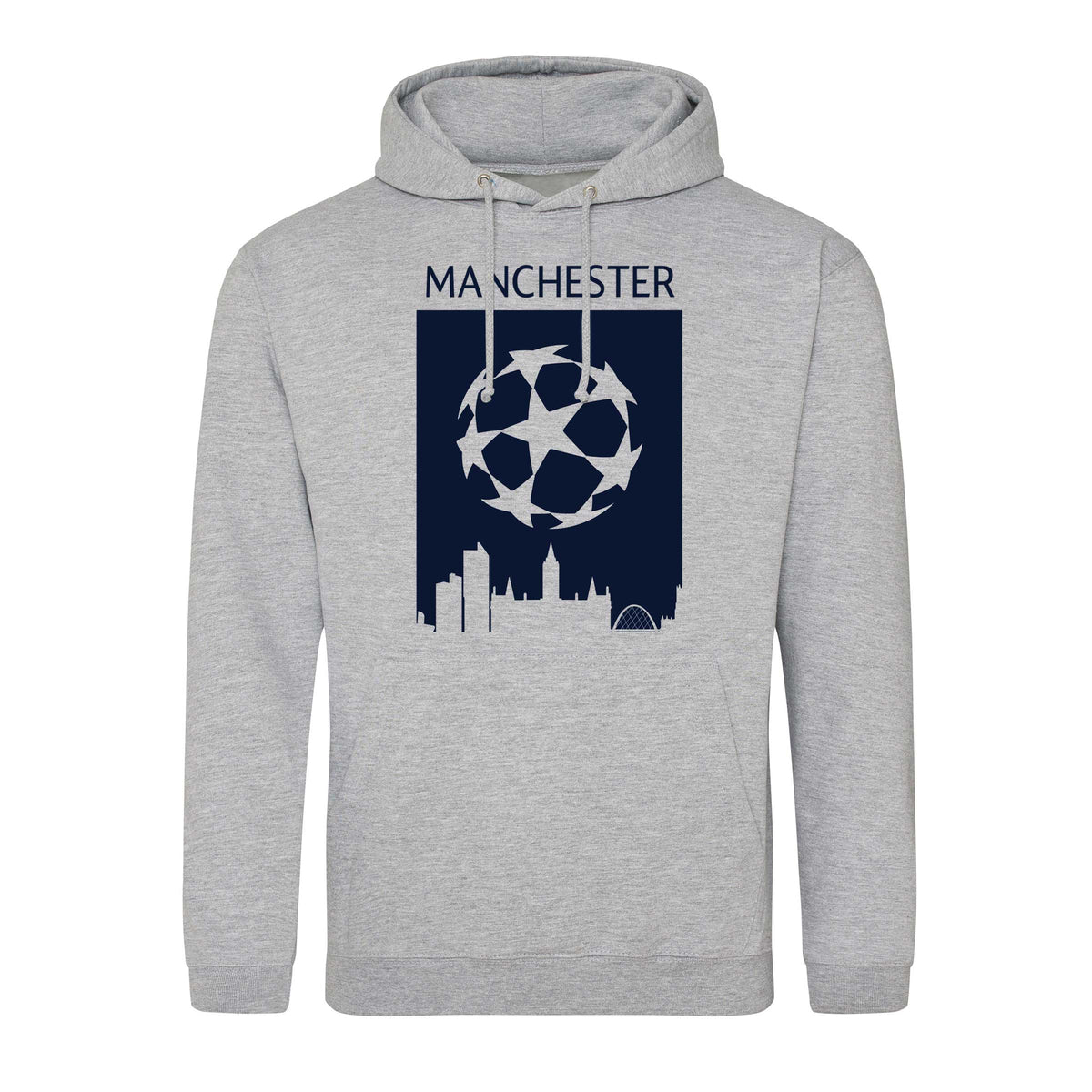 Champions League Manchester City Skyline Hoodie Grey
