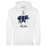 Champions League Milan City Blue Painted Skyline Hoodie White
