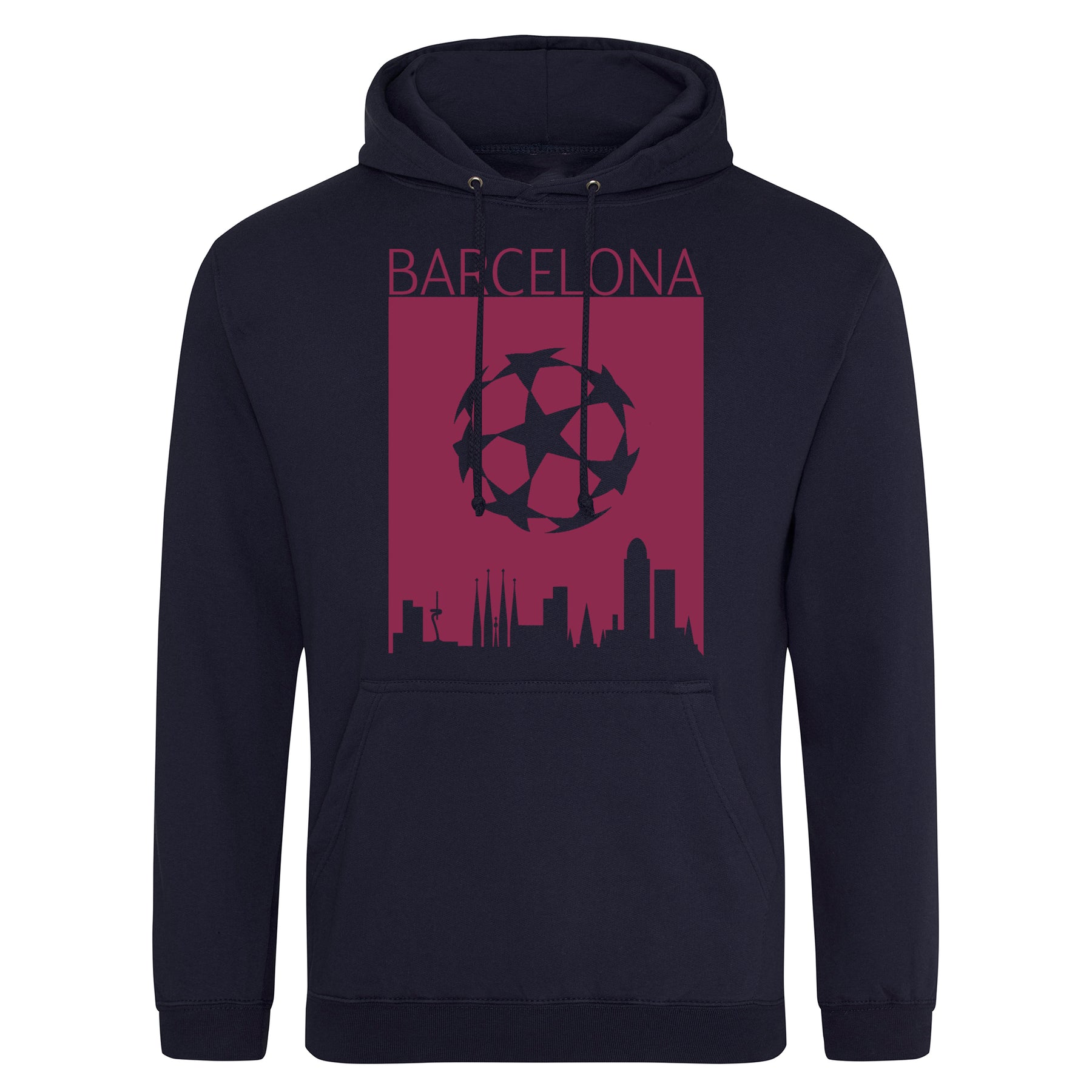 Champions League Barcelona City Skyline Hoodie Navy