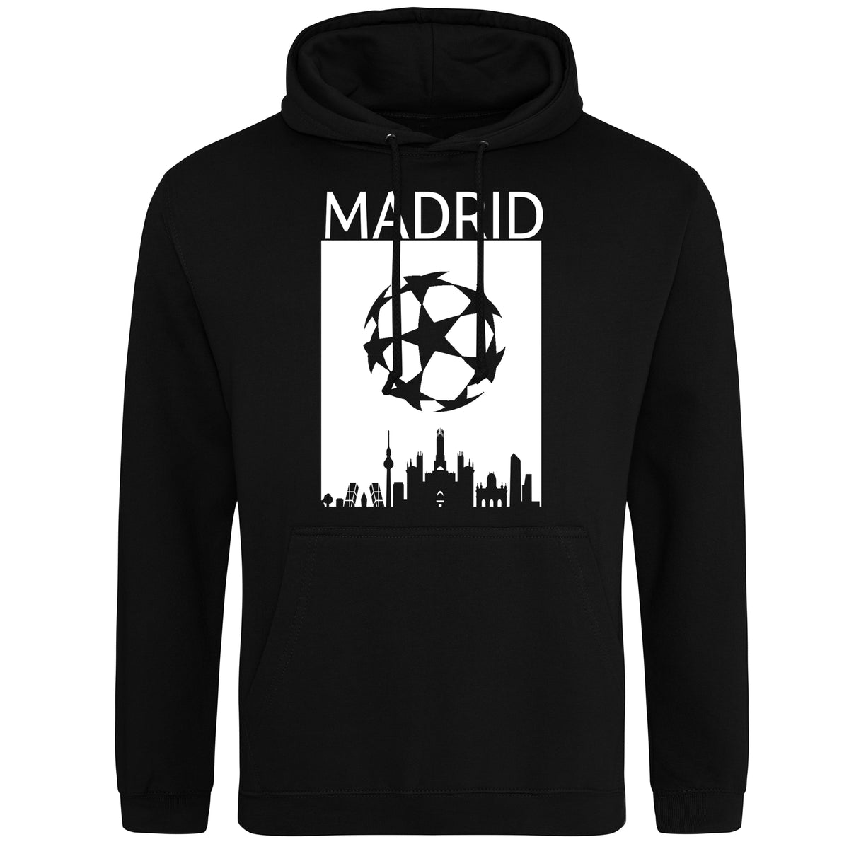 Champions League Madrid City Skyline Hoodie Black