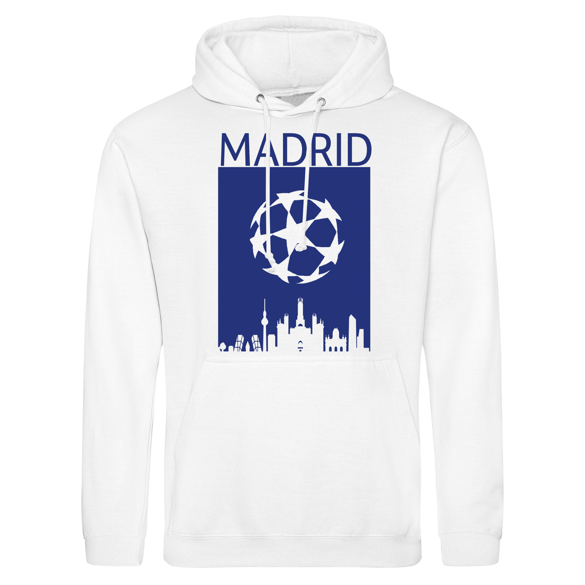 Champions League Madrid City Skyline Hoodie White