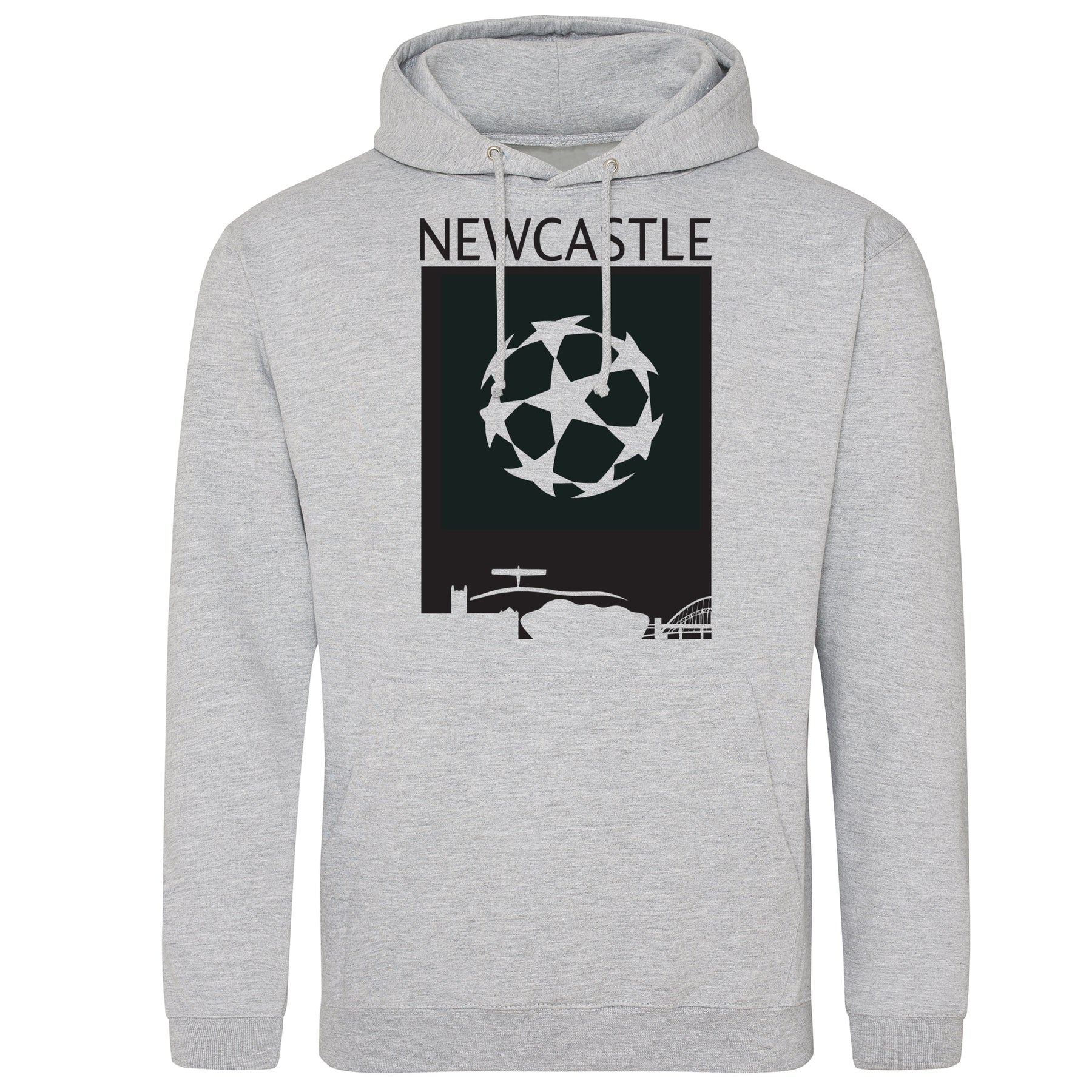 Champions League Newcastle City Skyline Hoodie Grey