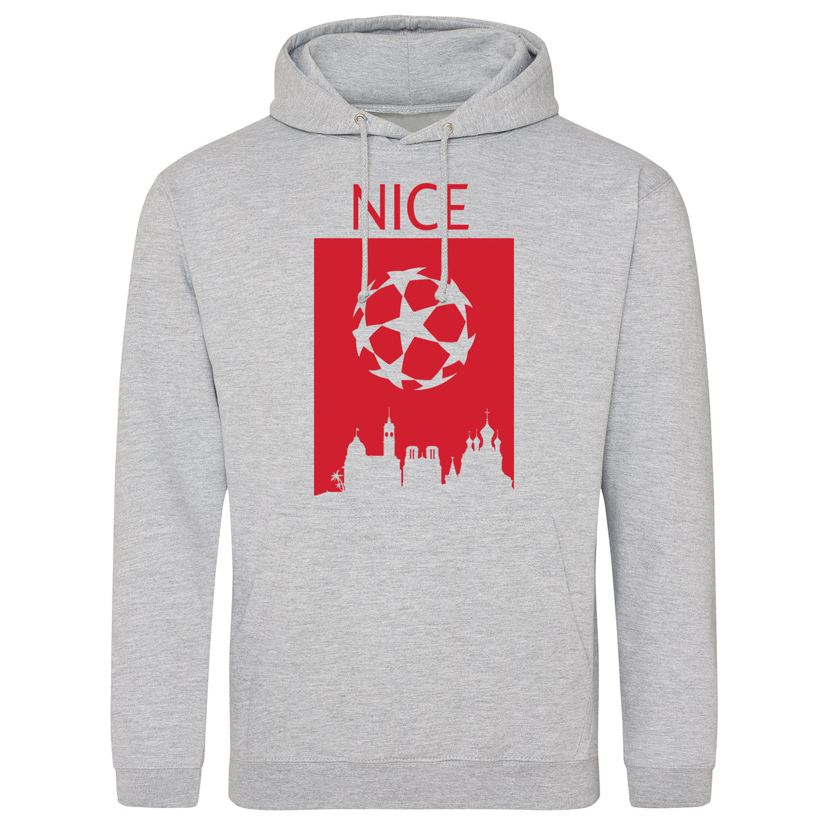 Champions League Nice City Skyline Hoodie Grey