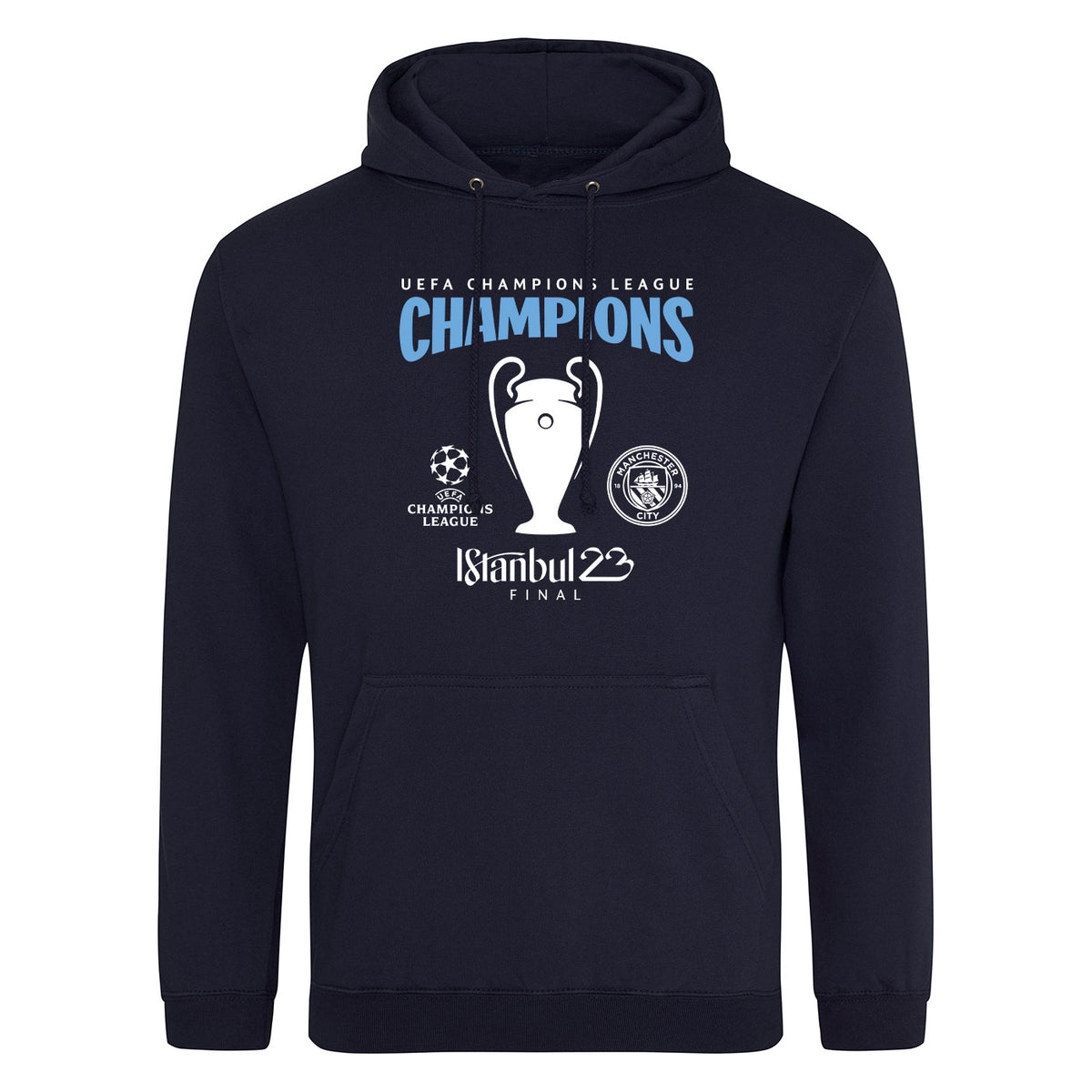 Champions League Manchester City Champions Starball Hoodie Navy