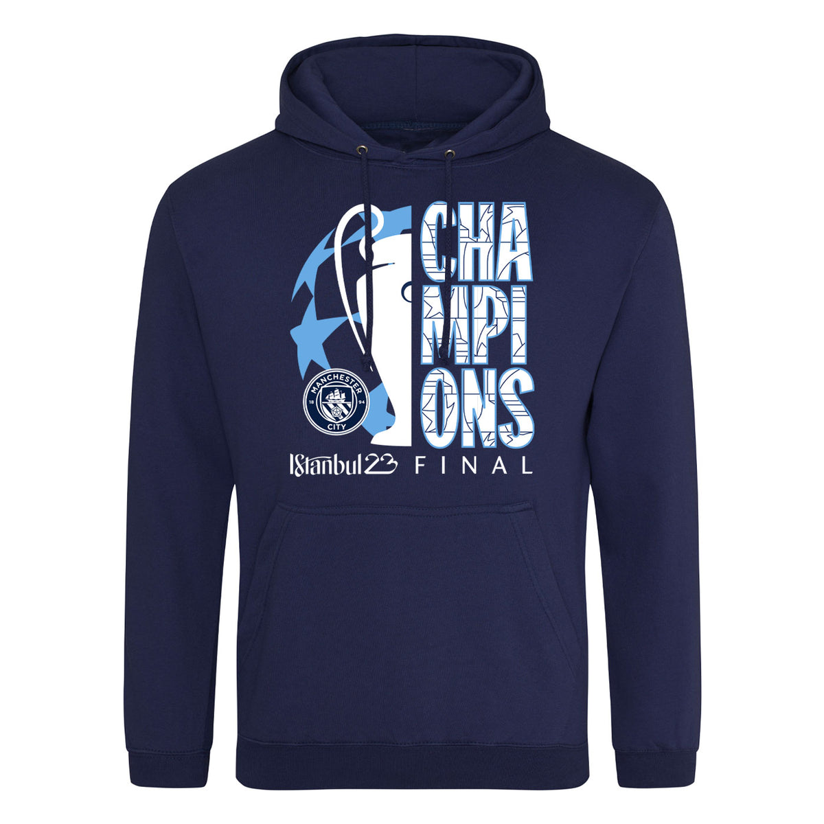Champions League Manchester City Champions Trophy Hoodie Navy