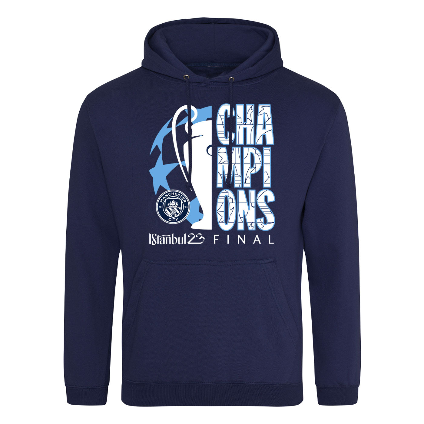 Champions League Manchester City Champions Trophy Hoodie Navy