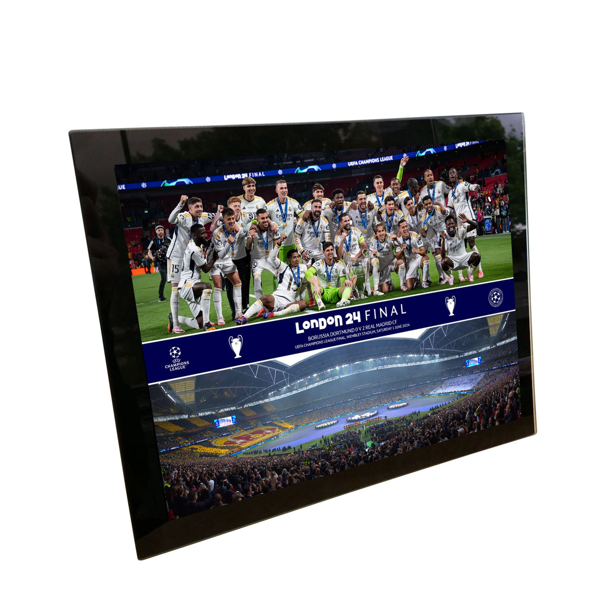 Champions League 2024 Final Celebration Montage 8x6 Tempered Glass