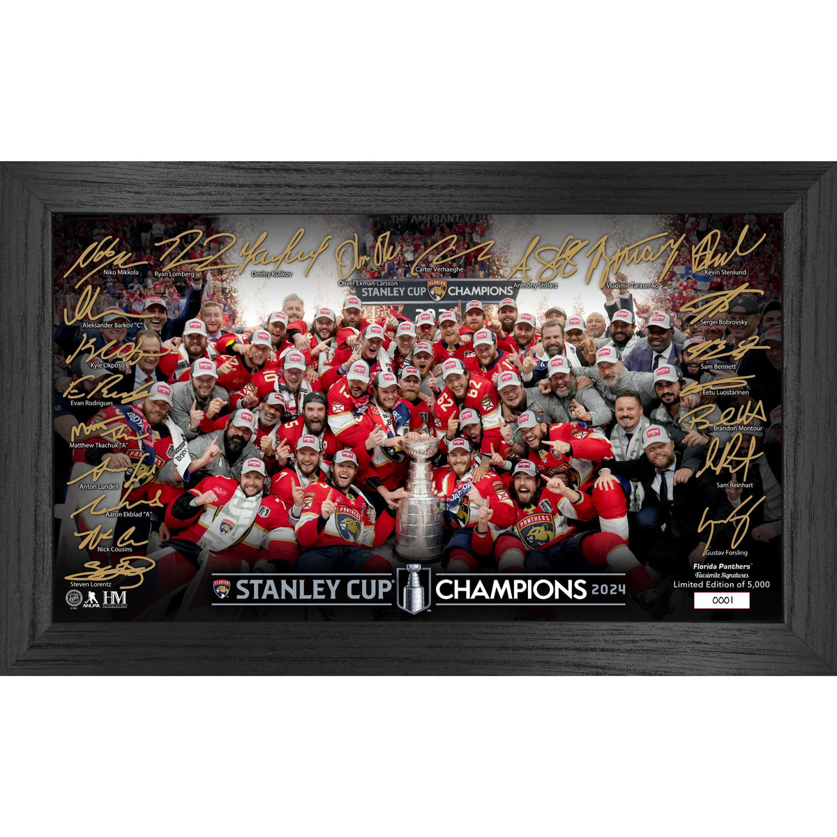 Florida Panthers 2024 Stanley Cup Champions Tradition Signature Frame