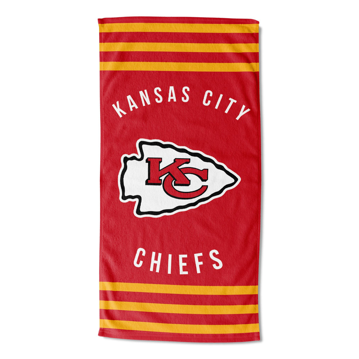 Kansas City Chiefs Striped Beach Towel (152x76cm)
