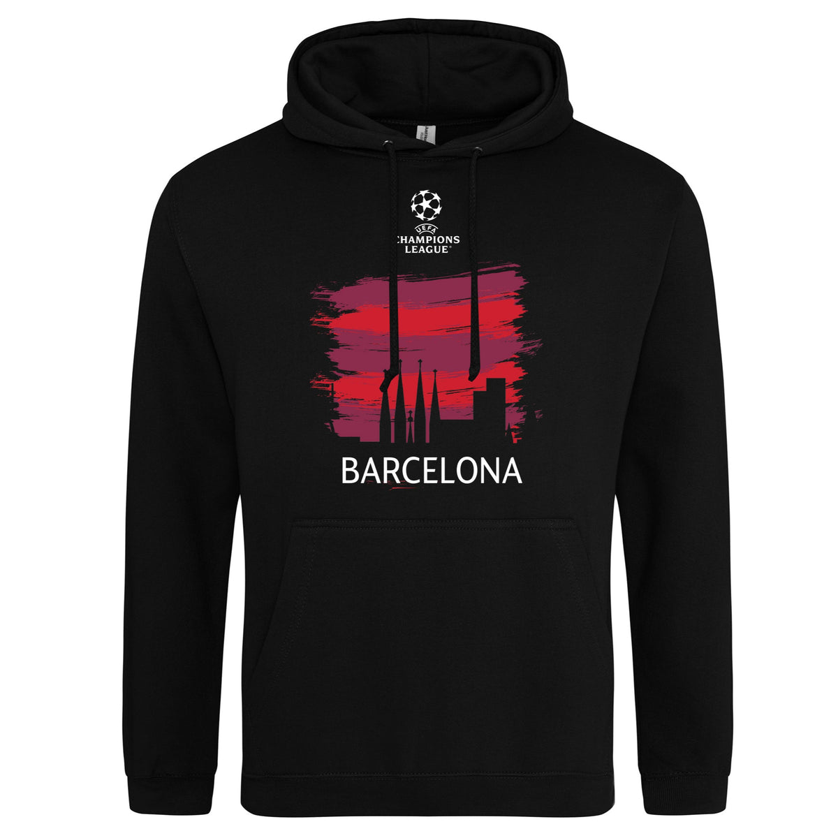 Champions League Barcelona City Painted Skyline Hoodie Black