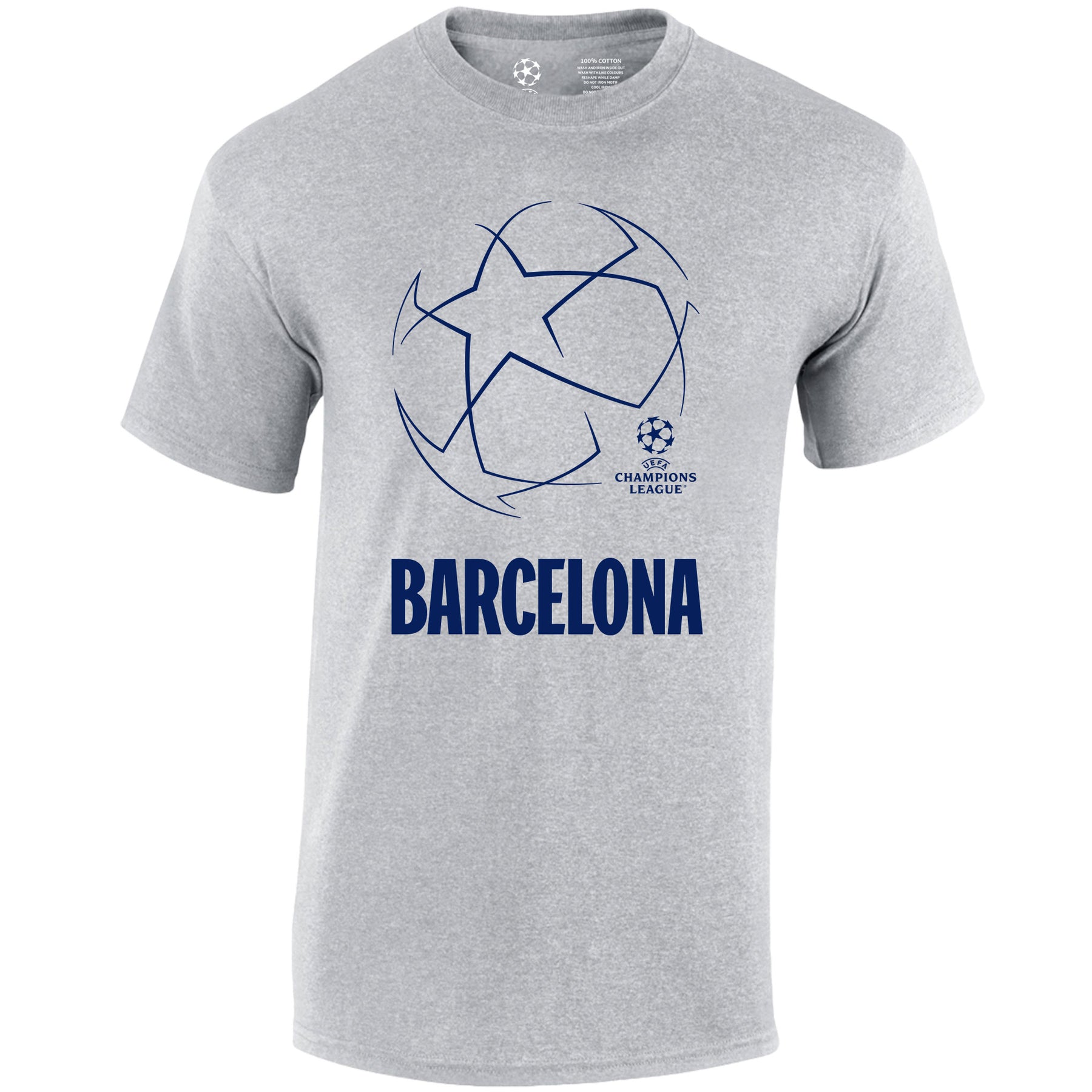 Champions League Starball Barcelona City T-Shirt Grey