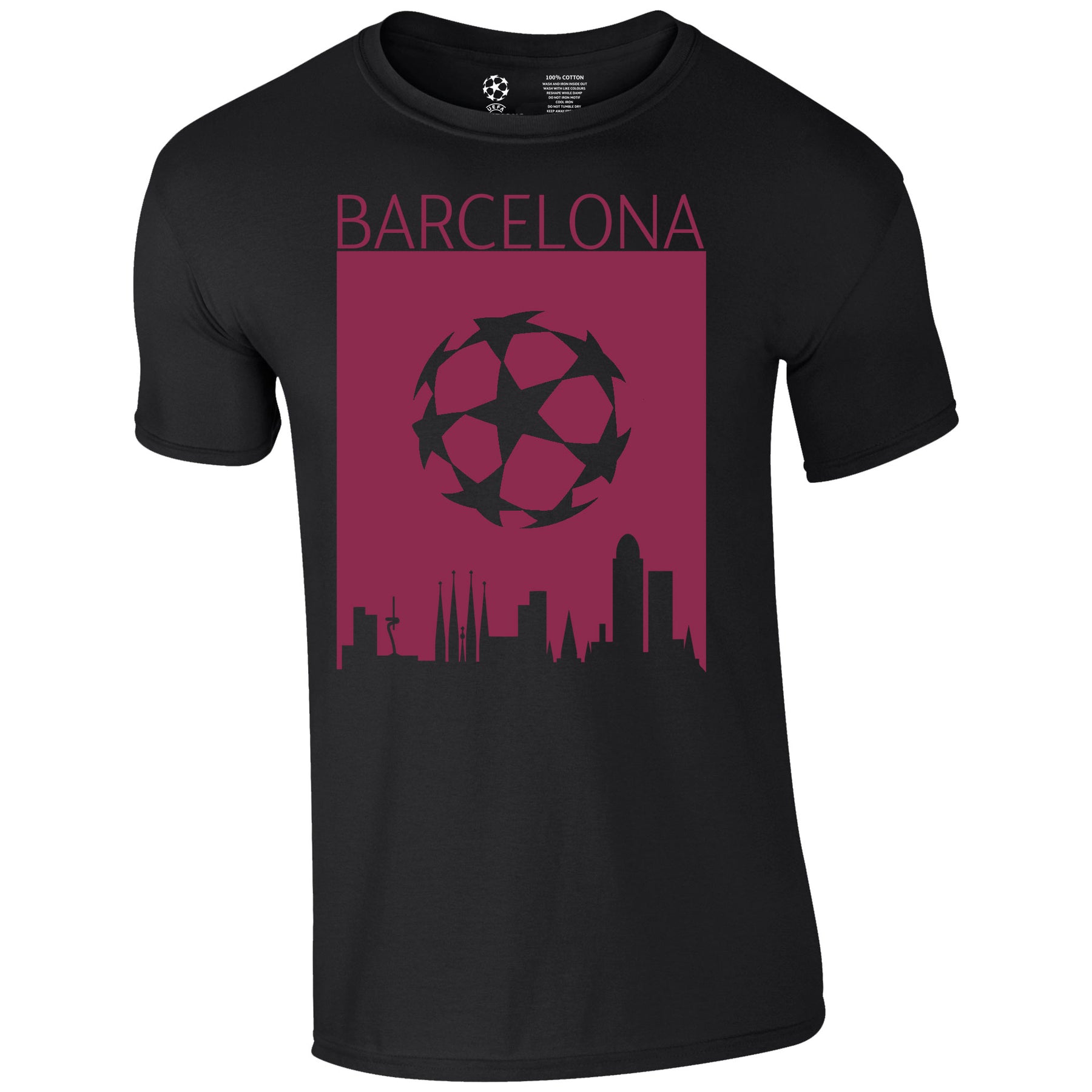 Champions League Barcelona City Skyline T-Shirt Black