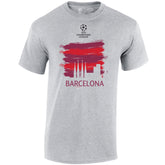 Champions League Barcelona City Painted Skyline T-Shirt Grey