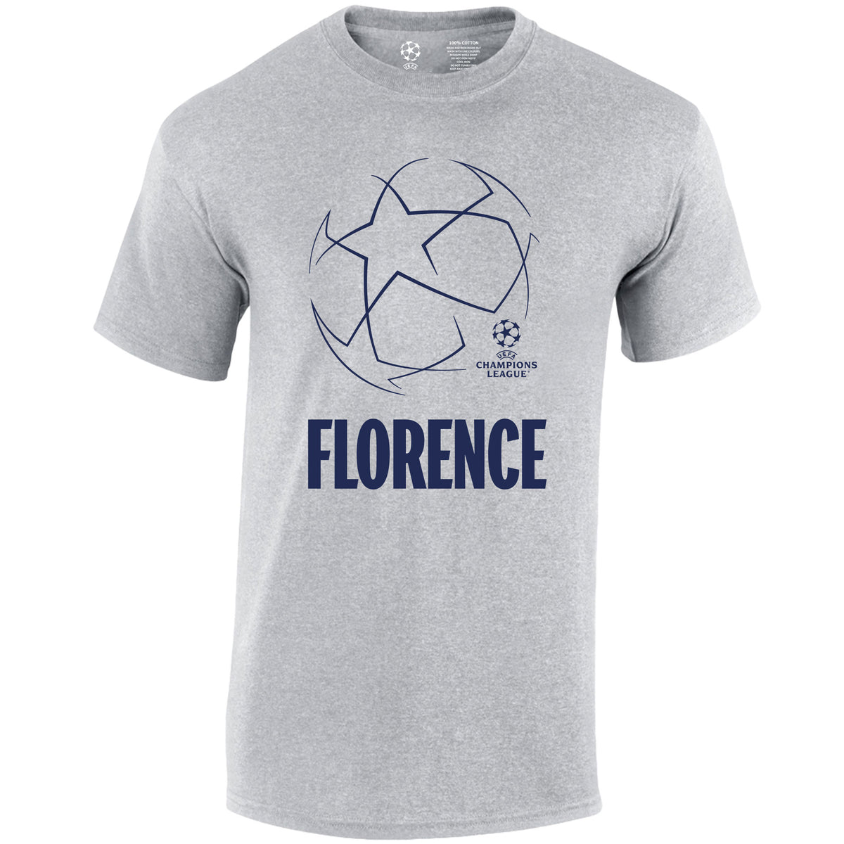 Champions League Starball Florence City T-Shirt Grey