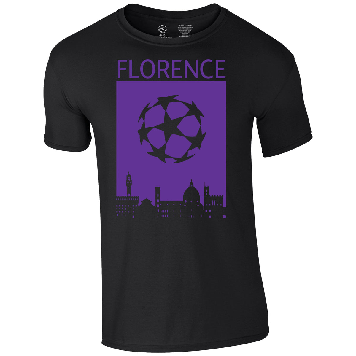 Champions League Florence City Skyline T-Shirt Black