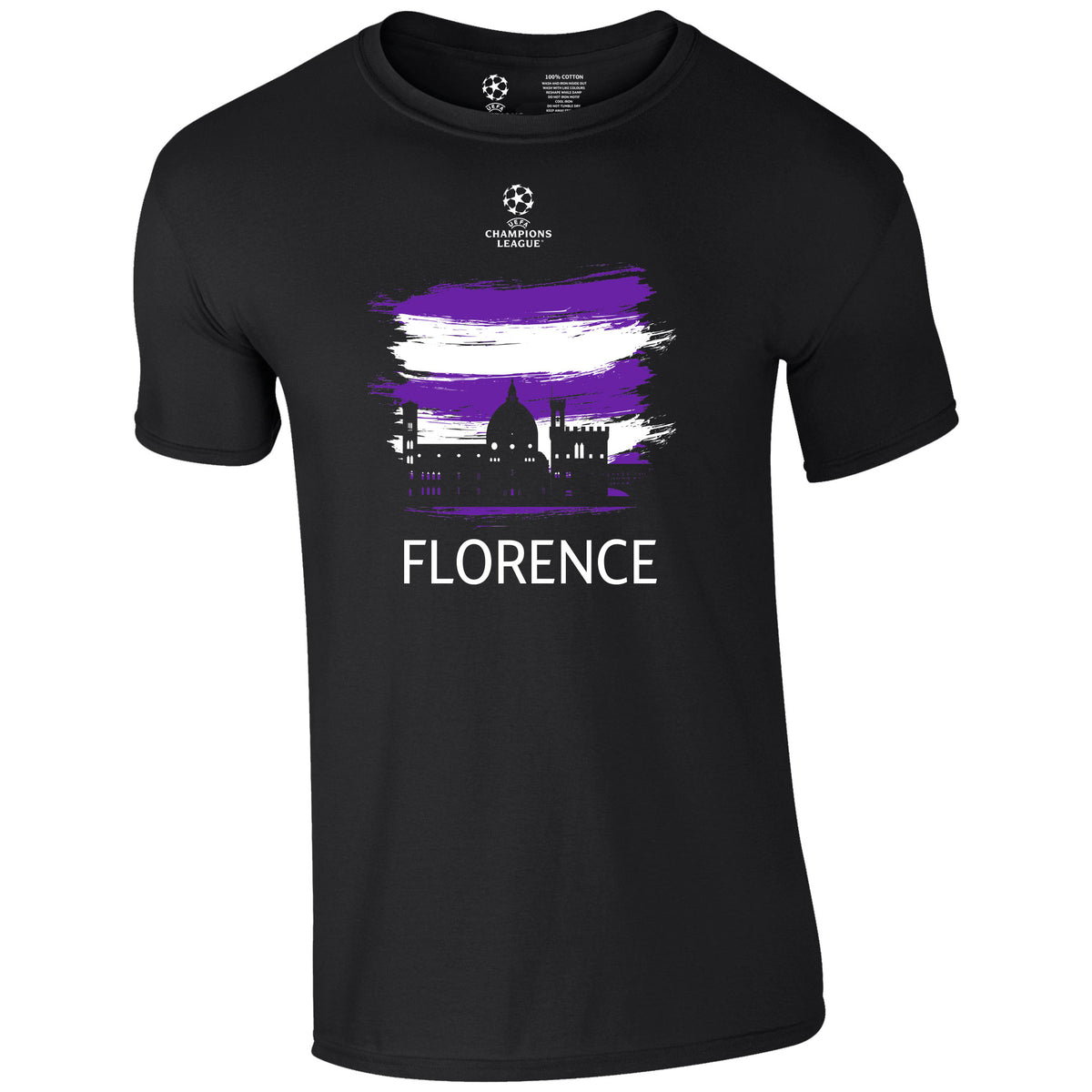 Champions League Florence City Painted Skyline T-Shirt Black