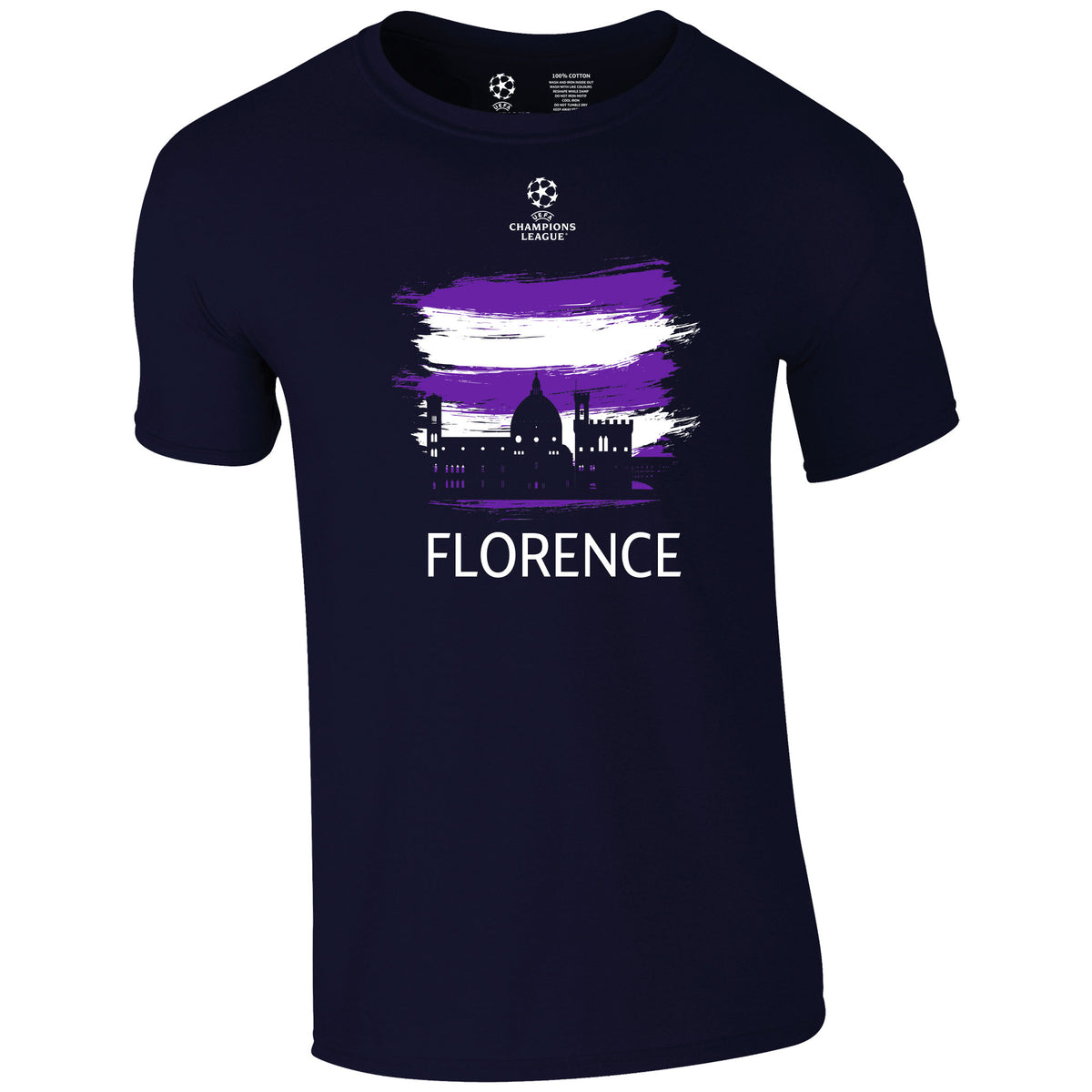 Champions League Florence City Painted Skyline T-Shirt Navy