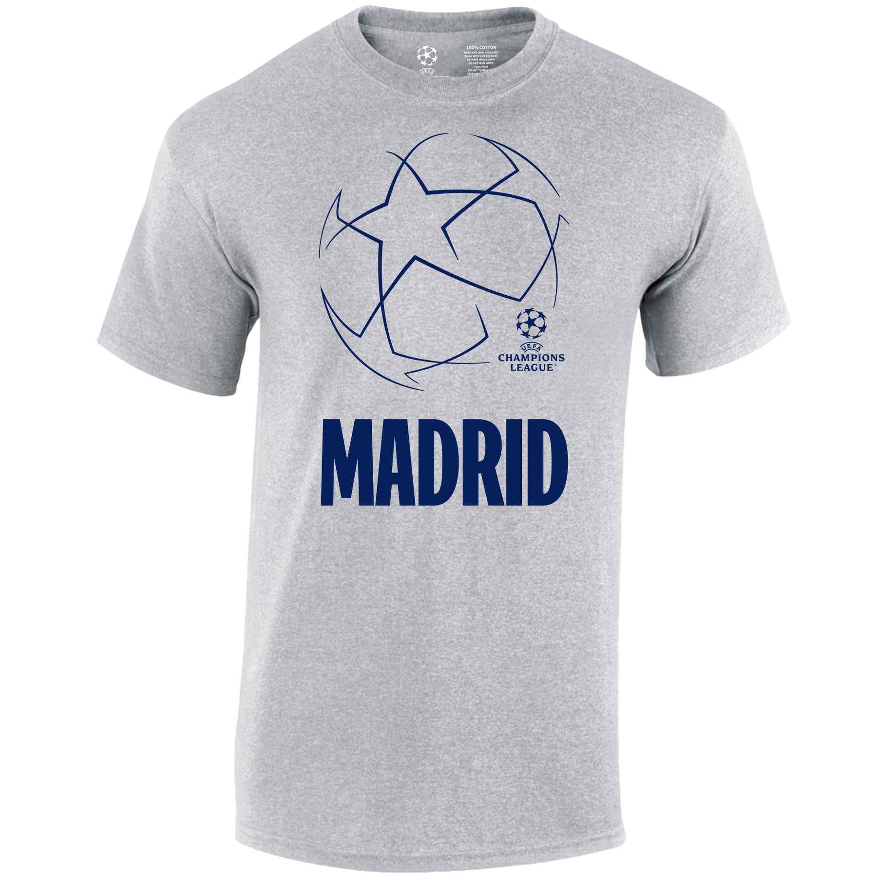 Champions League Starball Madrid City T-Shirt Grey