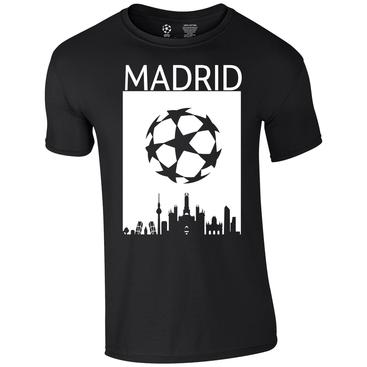 Champions League Madrid City Skyline T-Shirt Black