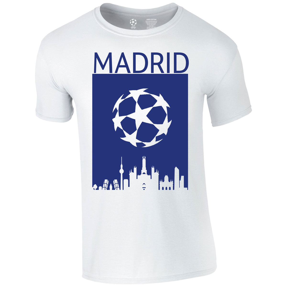 Champions League Madrid City Skyline T-Shirt White