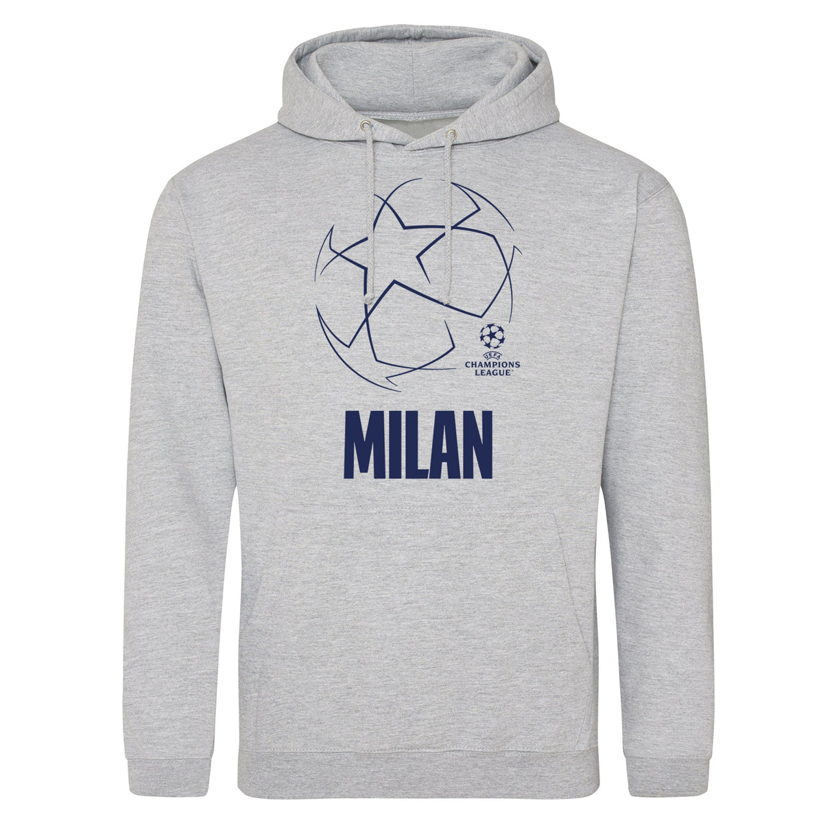 Champions League Starball Milan City Hoodie Grey