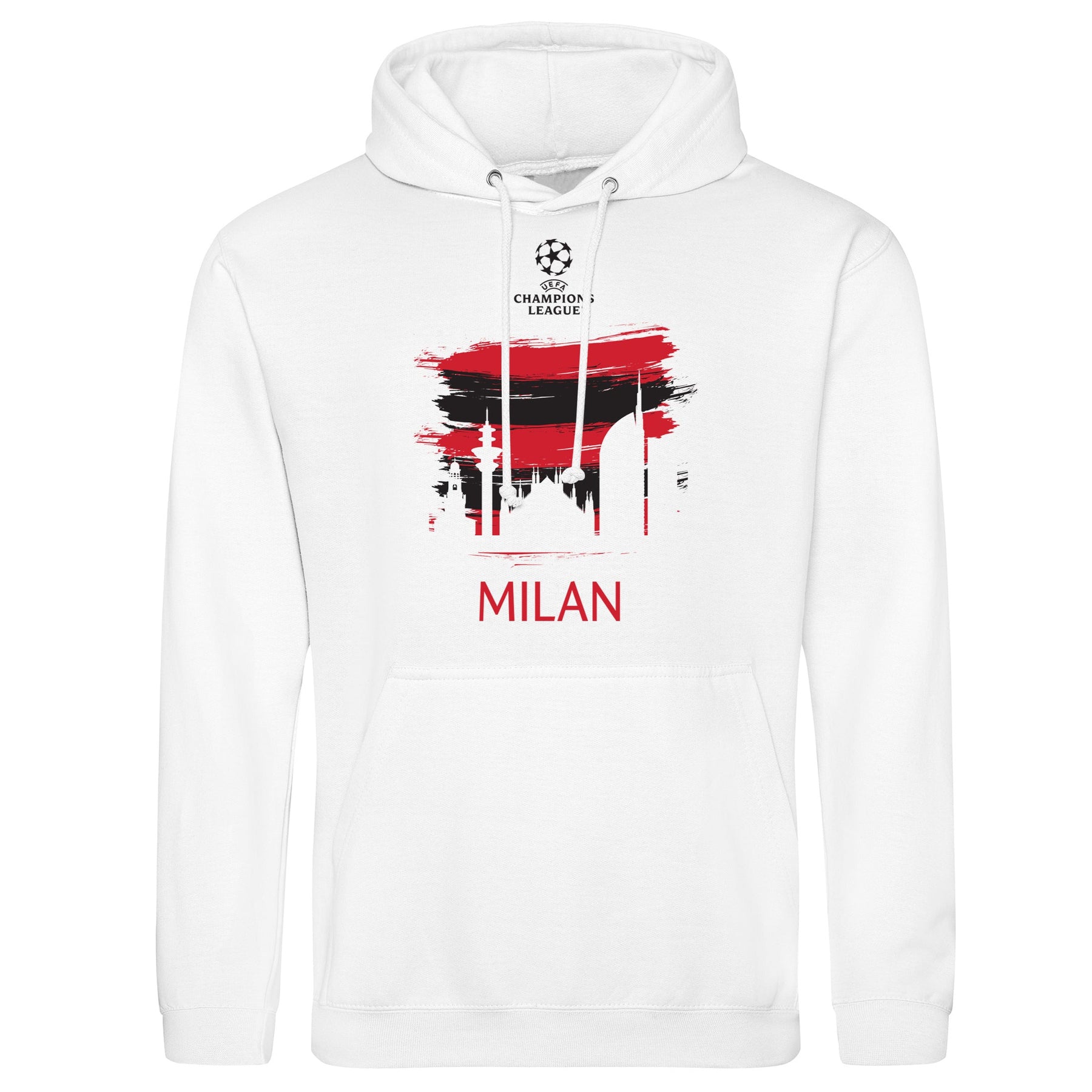 Champions League Milan City Painted Skyline Hoodie White