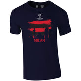 Champions League Milan City Painted Skyline T-Shirt Navy