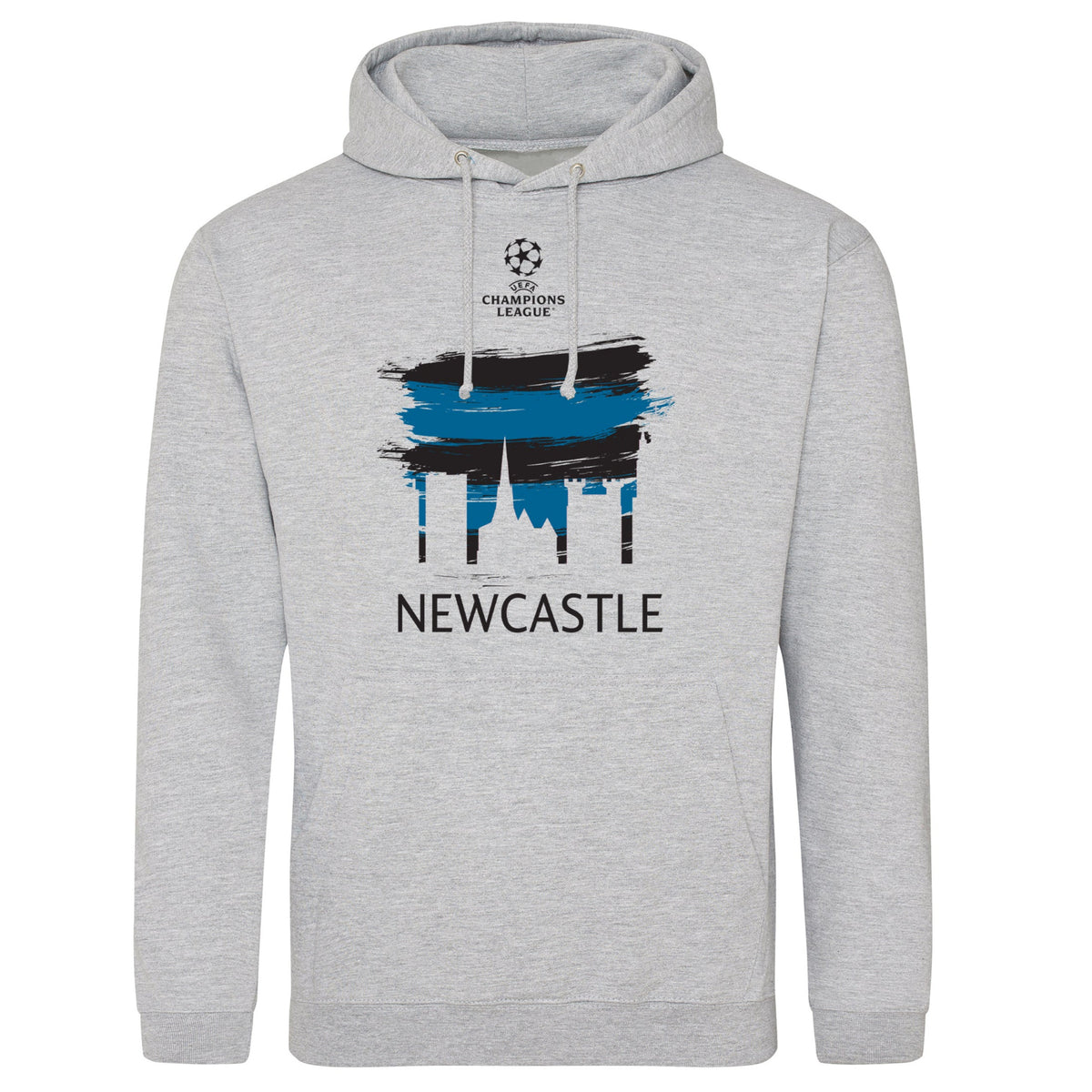 Champions League Newcastle City Painted Skyline Hoodie Grey