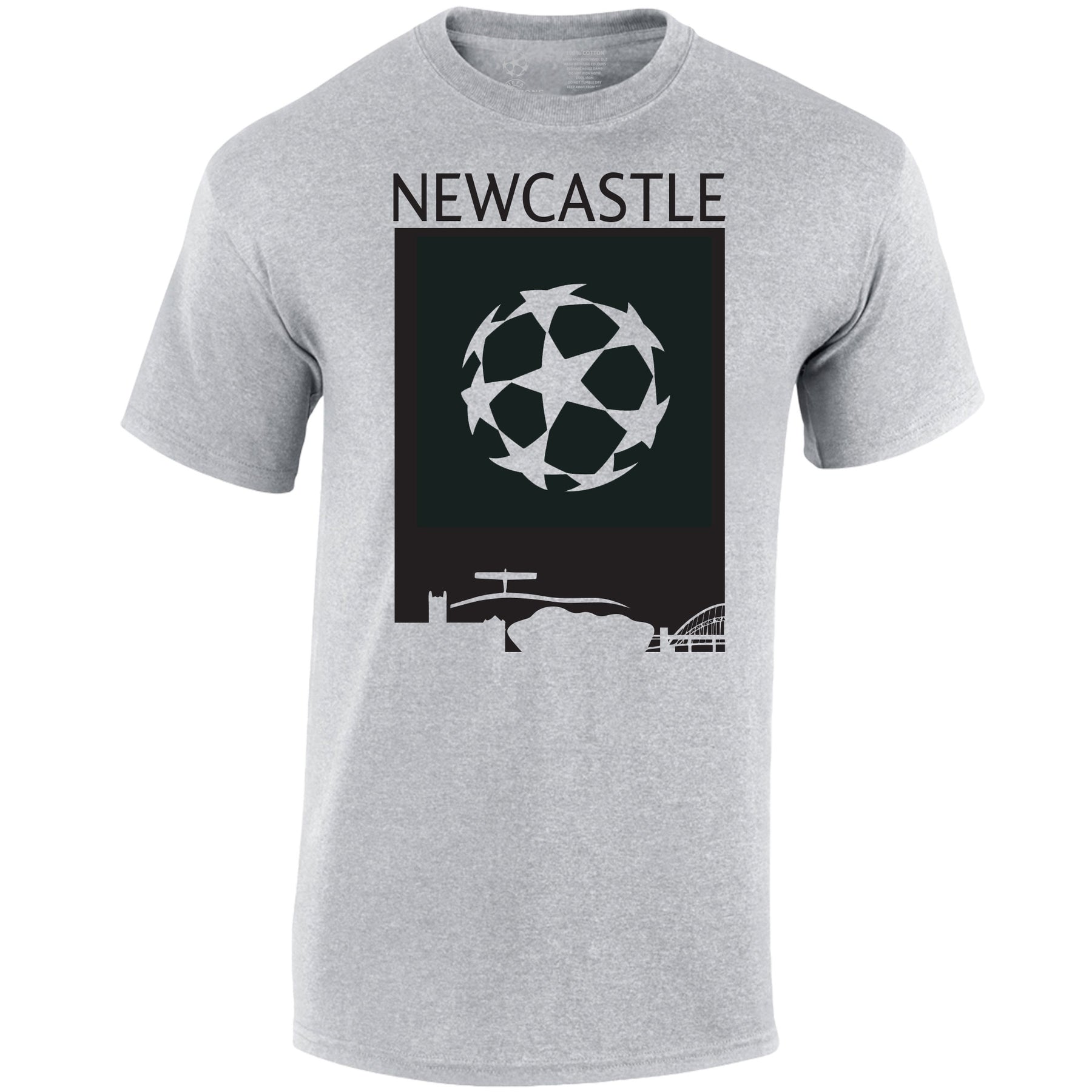 Champions League Newcastle City Skyline T-Shirt Grey