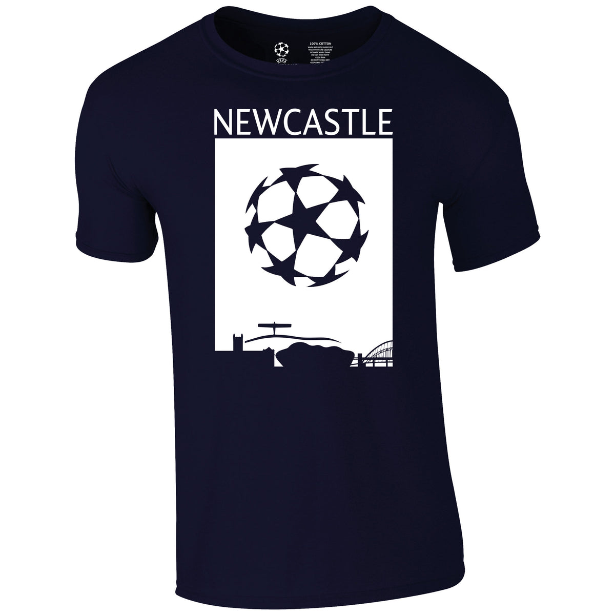 Champions League Newcastle City Skyline T-Shirt Navy