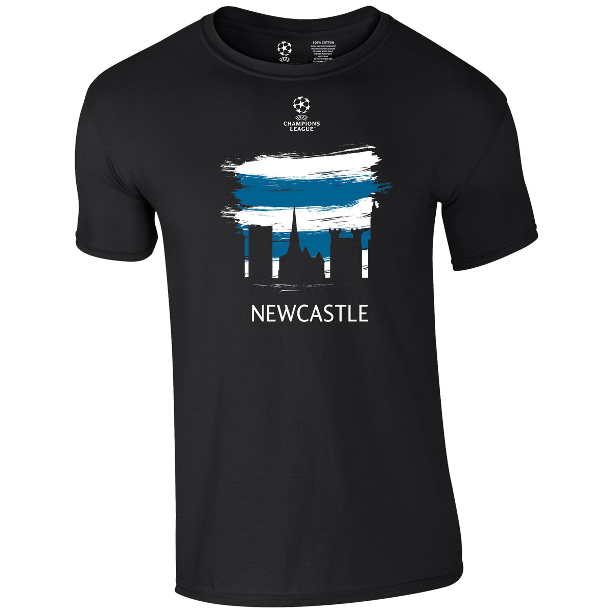 Champions League Newcastle City Painted Skyline T-Shirt Black