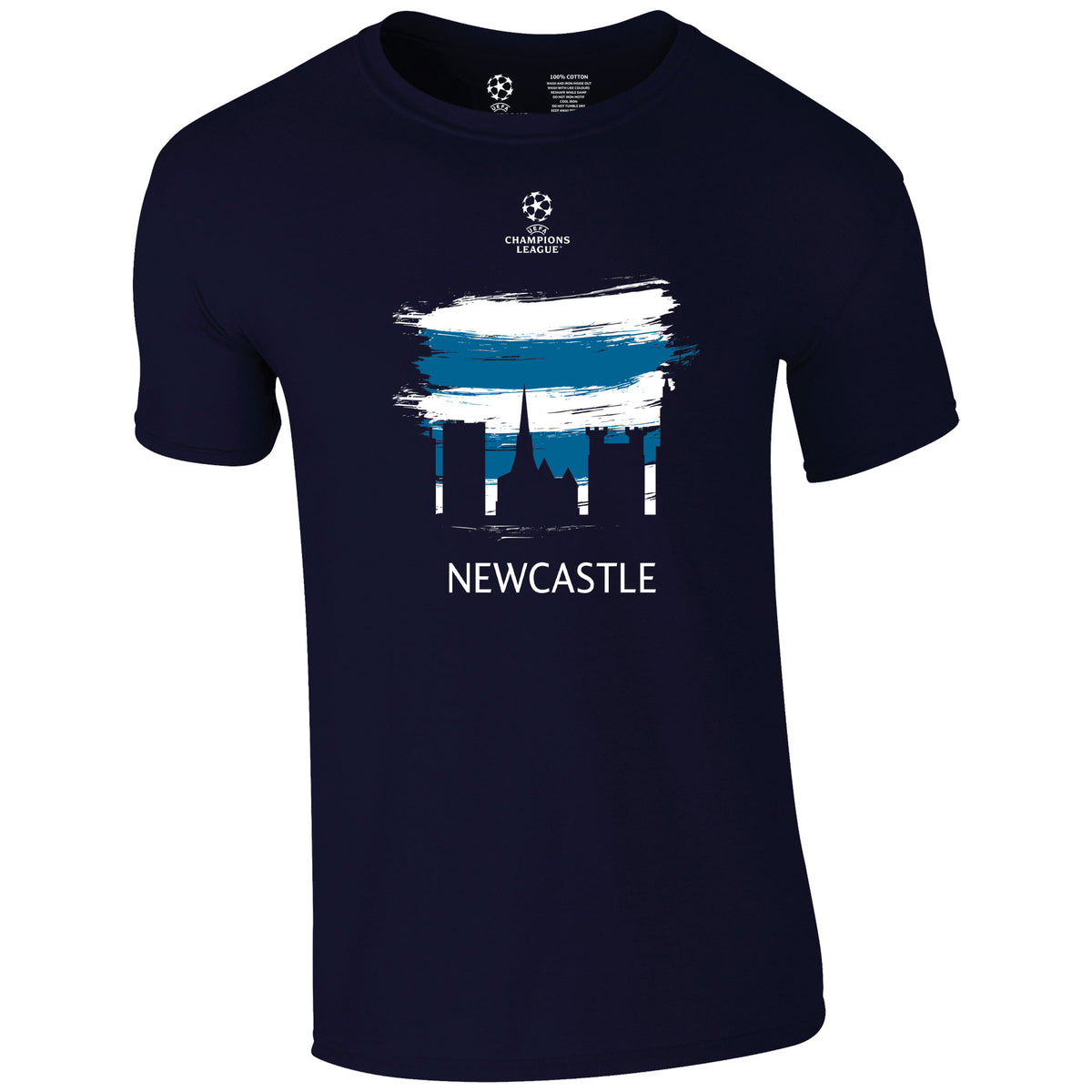 Champions League Newcastle City Painted Skyline T-Shirt Navy