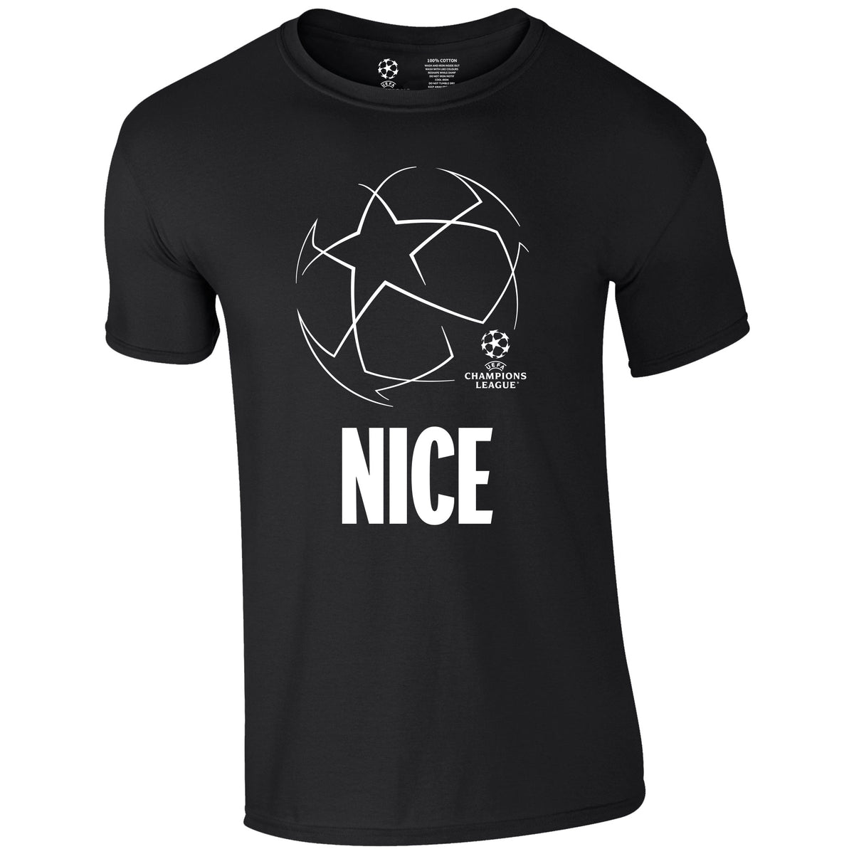 Champions League Starball Nice City T-Shirt Black