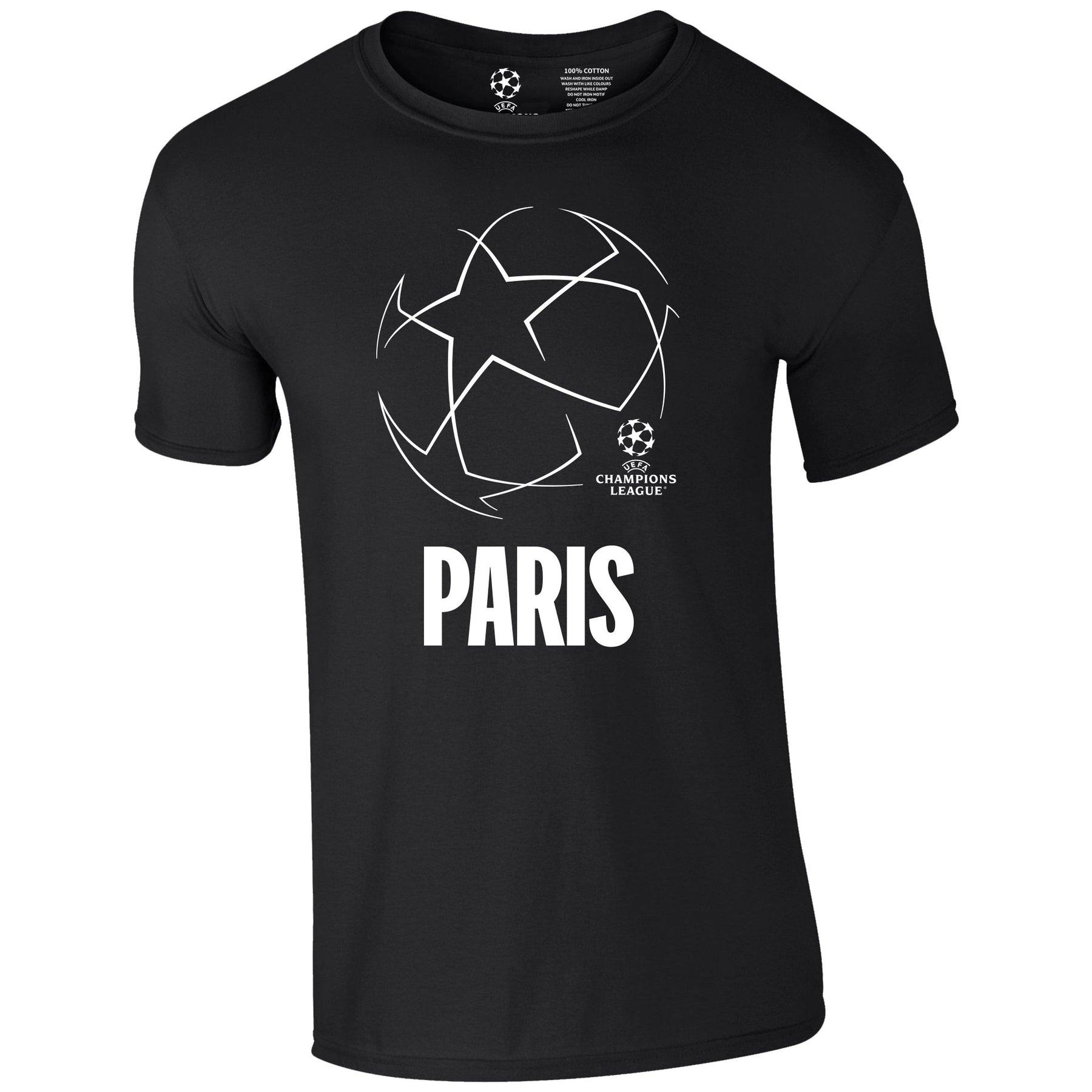 Champions League Starball Paris City T-Shirt Black
