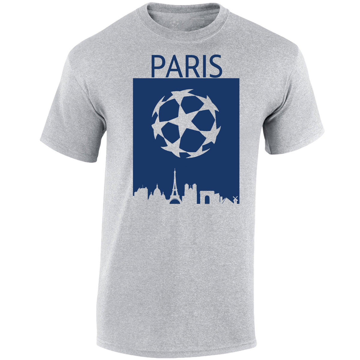 Champions League Paris City Skyline T-Shirt Grey