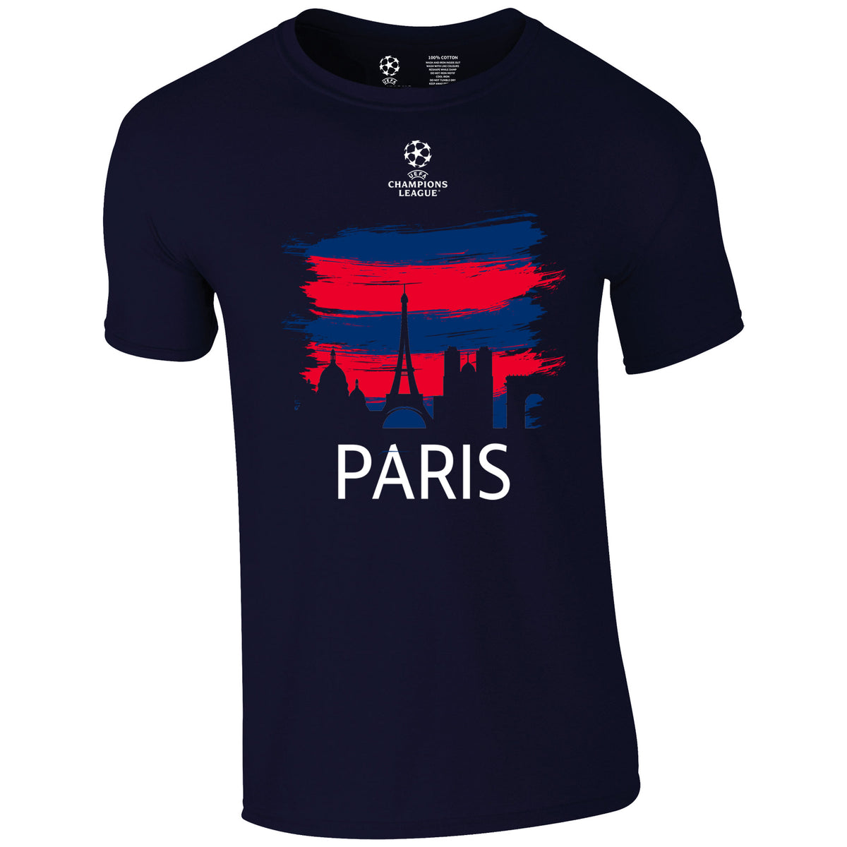 Champions League Paris City Painted Skyline T-Shirt Navy