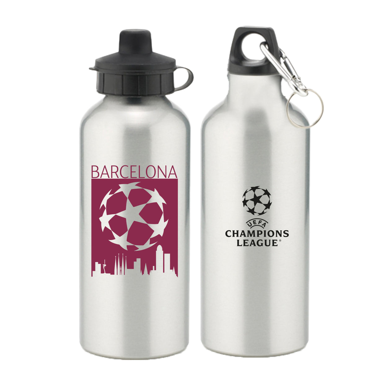 Champions League Barcelona City Skyline Aluminium Water Bottle