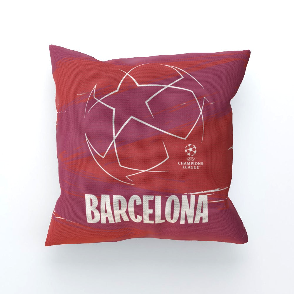Champions League Starball Barcelona City Cushion (45x45cm)