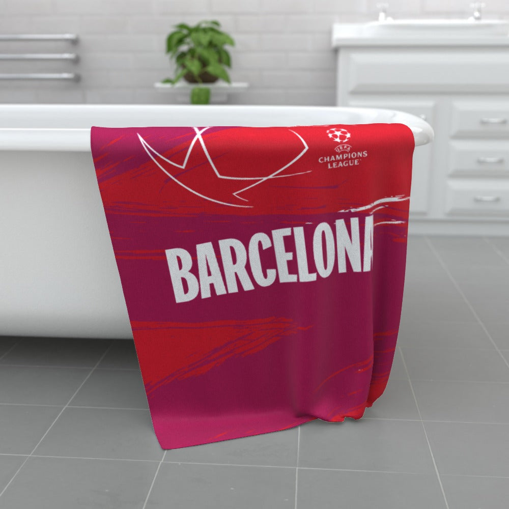 Champions League Starball Barcelona City Towel (140x70cm)