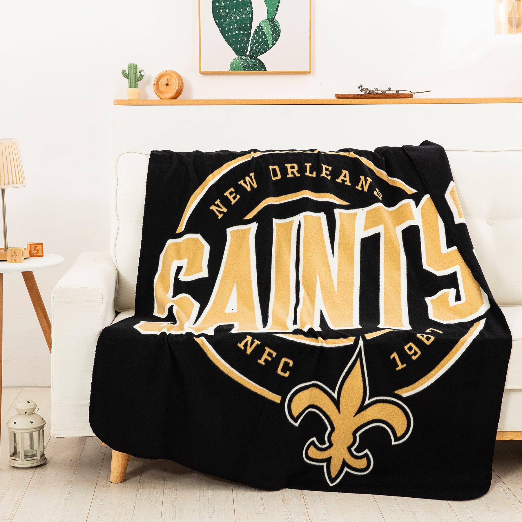 New Orleans Saints Fleece Throw