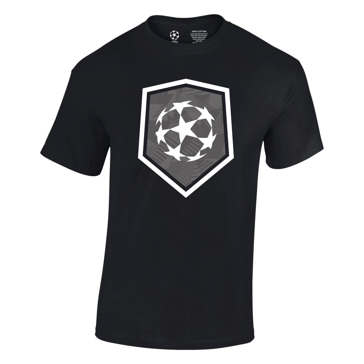 Champions League Starball Shield T-Shirt Black