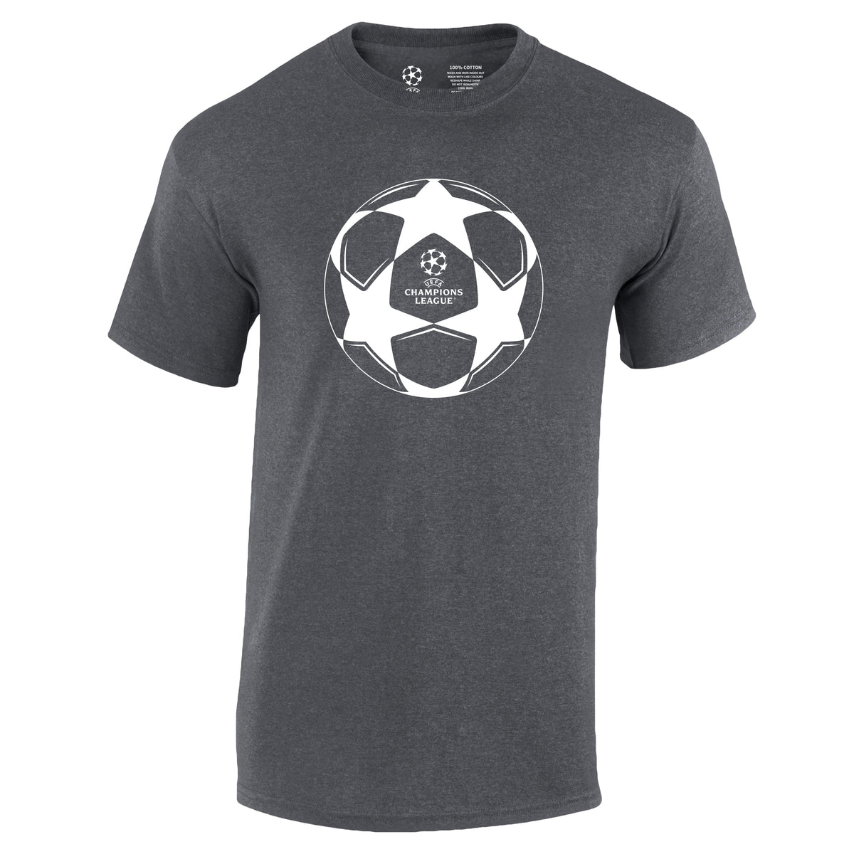 Champions League Football T-Shirt Charcoal